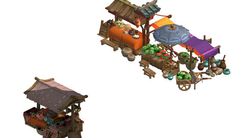 Buns fruit stalls - jewelry stalls