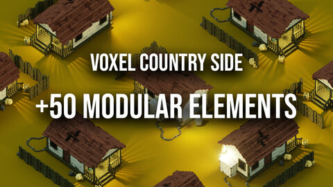 +50 2D/3D Voxel Modular Country Side Environment