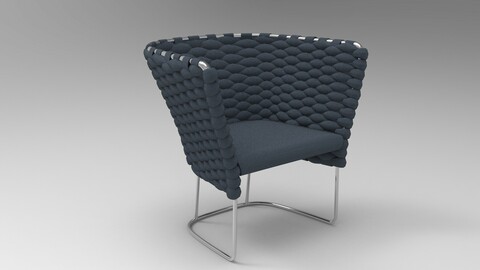 Paola Lenti Ami Chair Midnight Blue