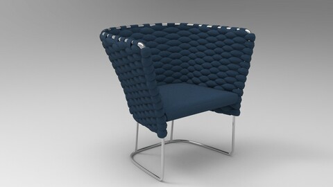 Paola Lenti Ami Chair Navy Blue