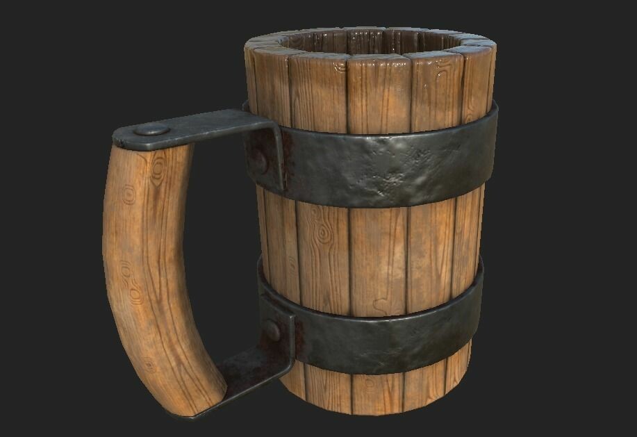 ArtStation - Wood Mug | Game Assets