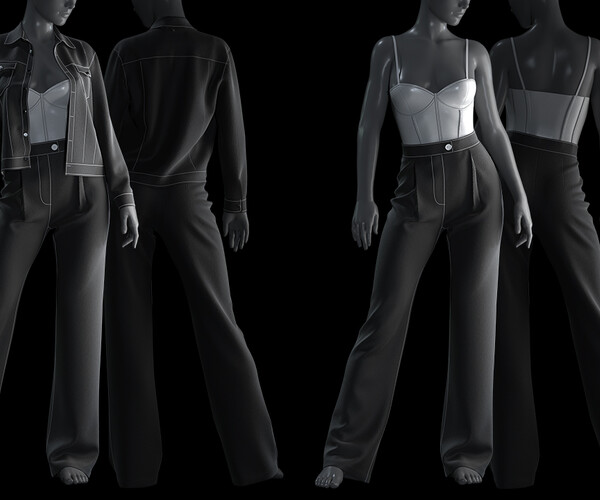 ArtStation - Perfect fit pants for Genesis8 Female | Resources