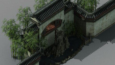 Mansion - garden rockery 01