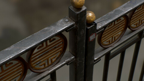 Ornate Fence Post - Substance Painter