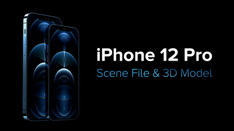 iPhone 12 Pro 3D Model + Scene File (Blender / Octane)