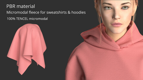 High realistic fleece fabric - PBR material - Scanned material