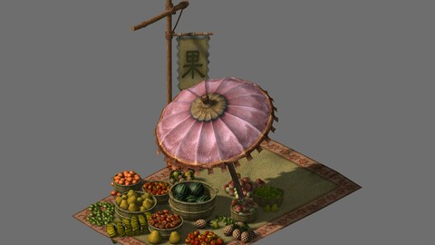 Street small traders - fruit stalls 01