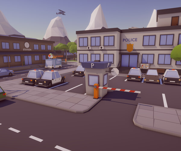 ArtStation - Low Poly Megapolis Pack - Asset for Unity 3D, City Map and ...