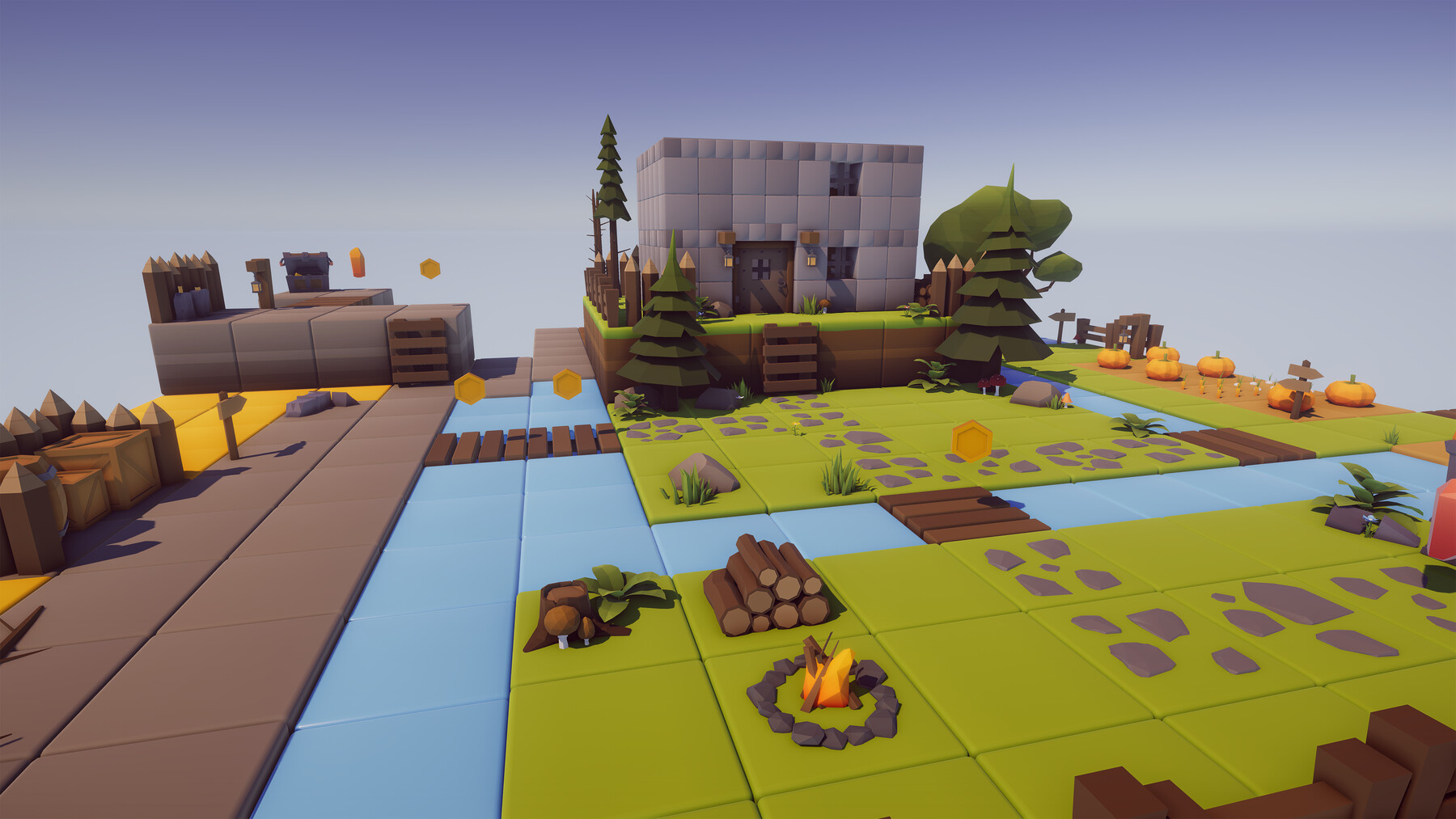 ArtStation - Cartoon Cube World - Asset for Unity 3D, Map and Models ...