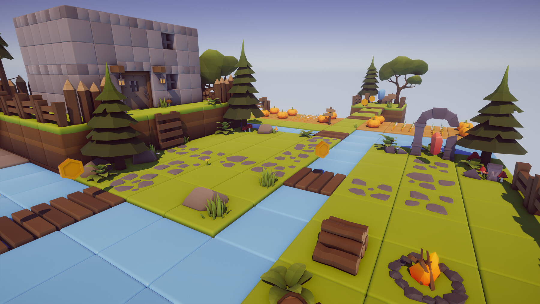 ArtStation - Cartoon Cube World - Asset for Unity 3D, Map and Models ...