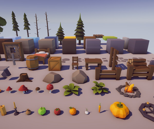 ArtStation - Cartoon Cube World - Asset for Unity 3D, Map and Models ...