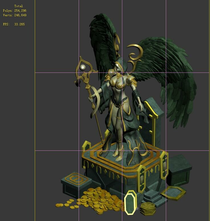 ArtStation Dragon Lair Statue of War Goddess Game Assets