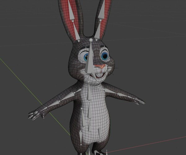 ArtStation - Cartoon Rabbit Rigged 3D Model | Game Assets