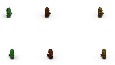 Lee pagoda - six-story animal - stone