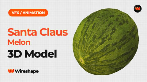 Santa Claus Melon - Extreme Definition 3D Scanned