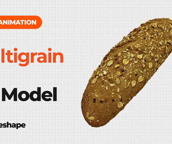 ArtStation Multigrain Roll Extreme Definition 3D Scanned Resources