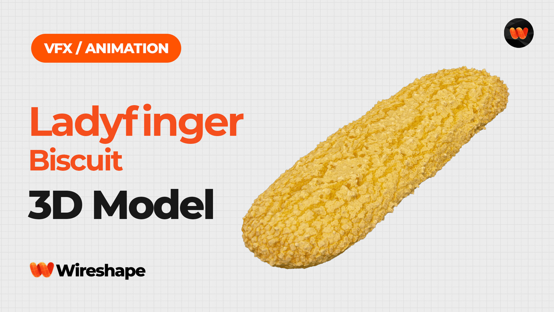 ArtStation Ladyfinger Biscuit Extreme Definition 3D Scanned Resources