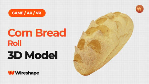 Corn Bread Roll - Real-Time 3D Scanned