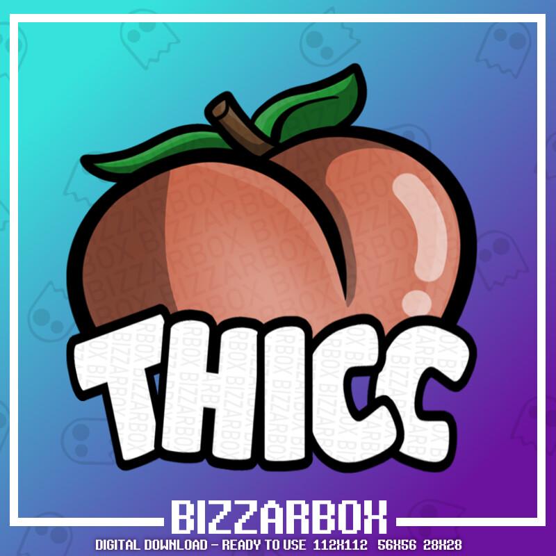 Artstation Twitch Emote Thicc Peach Artworks