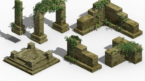 Ancient ruins - altar accessories 02