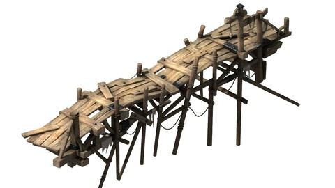 Death desert - wooden bridge Broken 01