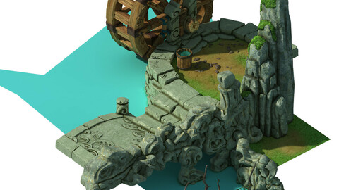 Taihu Lake coast - waterwheel