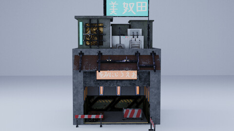 Cyberpunk Building 2 3D Model