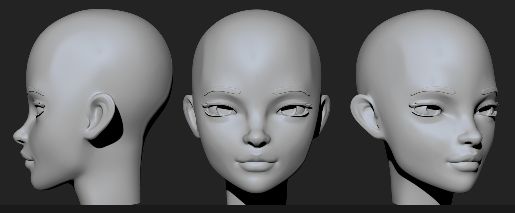 Artstation Stylized Basemesh Female Head Resources