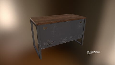 Old Desk 3d Model