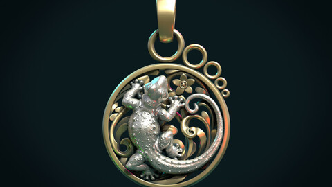 Gecko Pendant