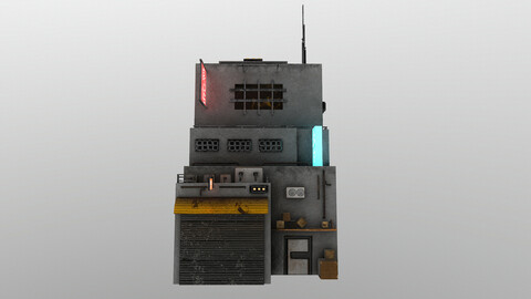 Cyberpunk Building 3 3D Model