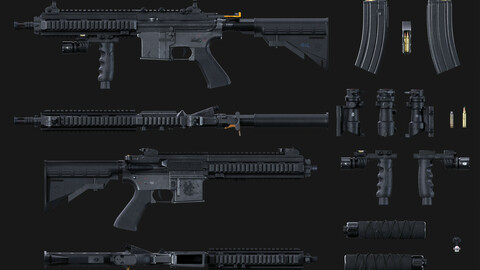 HK416 + Attachments