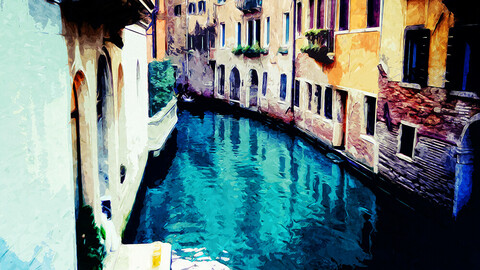 Venetian Canal: License + Wallpaper 4K