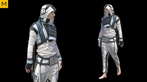 Sci-fi Male Clothing. Avatar genesis 8 Male. Marvelous Designer, Clo3d project + OBJ/FBX files. (27)