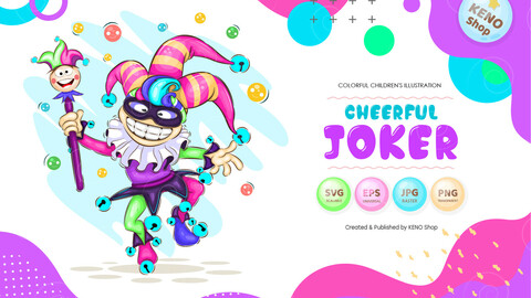 Cheerful cartoon joker