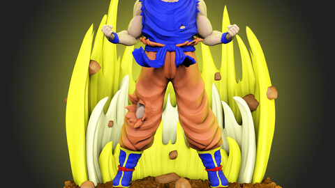 Goku ssj first time - Dragon Ball Z - 3D print