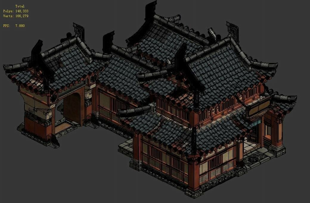 ArtStation - Ancient Chinese architecture - craft shop | Game Assets