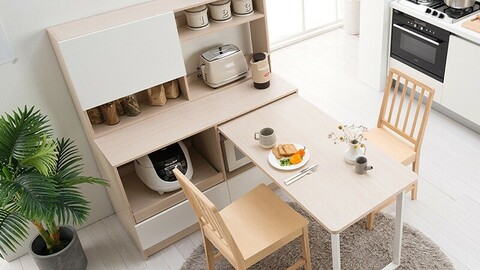 Real versatile island dining table