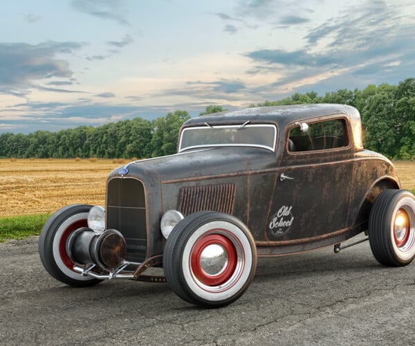 ArtStation - 1932 Ford 3 Windows Modified Rat Rod 3D model | Resources