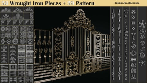 50 Wrought Iron Pieces + 59 Pattern