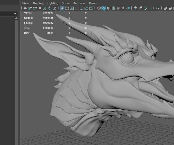 ArtStation - High Poly Dragon Head For Retopology Practice | Resources