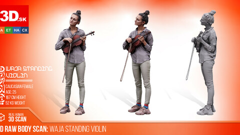 Cleaned 3D Body scan of Waja Standing Violin