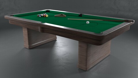 Billiard Table Pool table PBR texture 3D model