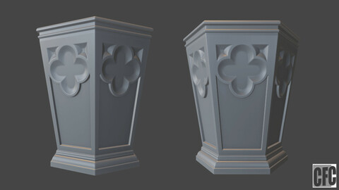 Decorative vase - 3d model for CNC - DecorativeVase006