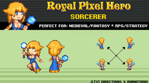 Pixel Art Chibi: Sorcerer / Royal Pixel / Isometric