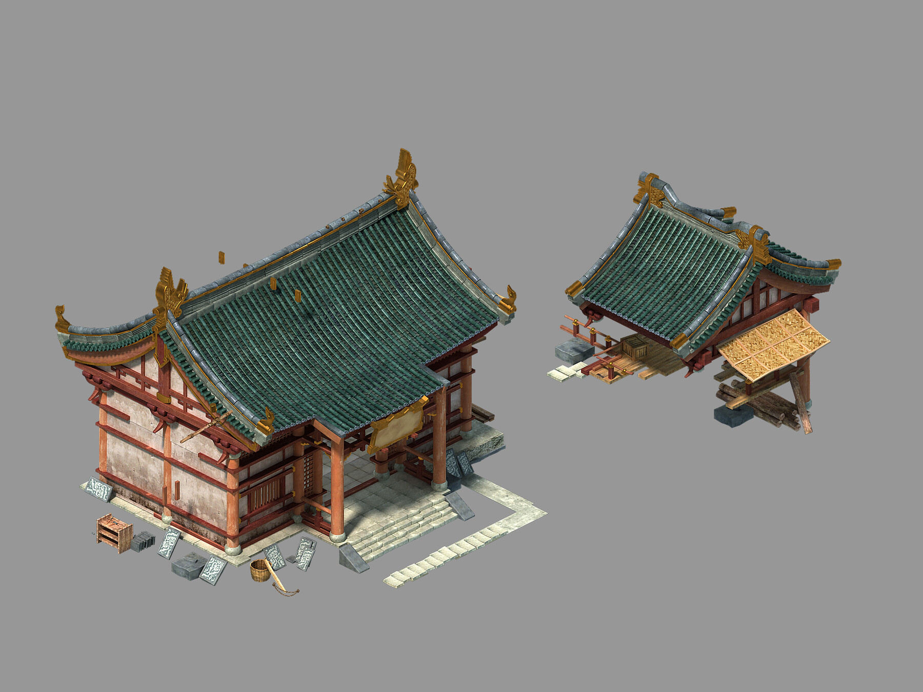 ArtStation - Peach Blossom Island - Material Store 97 | Game Assets