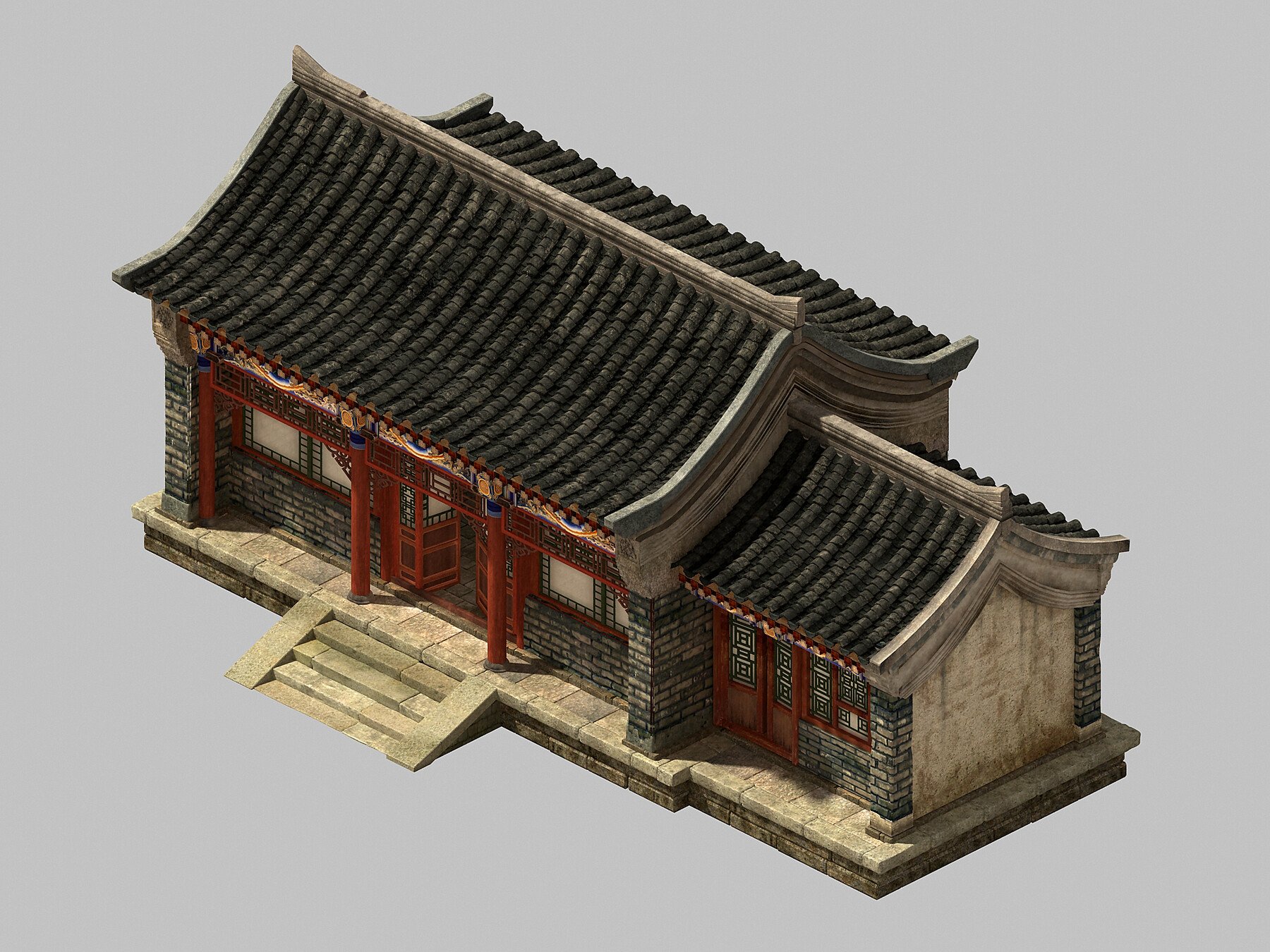 ArtStation - Peach Blossom Island - Courtyard 358 | Game Assets