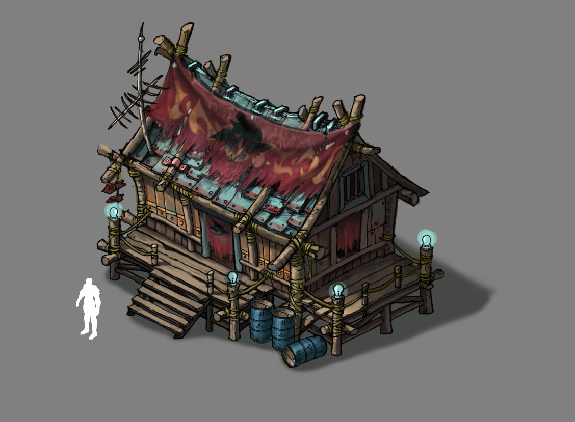 Artstation - Steam Harbour - Campground - Building 01 