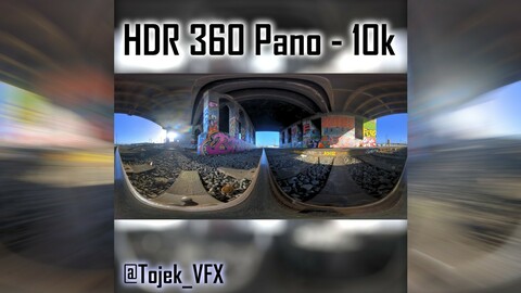 HDR 360 Panorama 1st Street Viaduct DTLA 33 under bridge