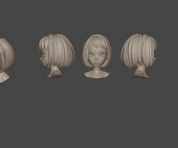 ArtStation - Hair Pack (10 models) | Game Assets